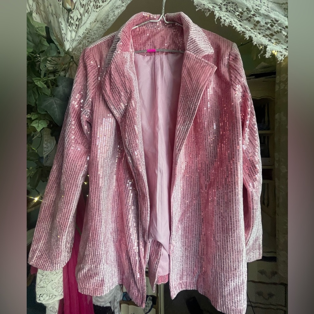 Funky Pink Sequin Blazer